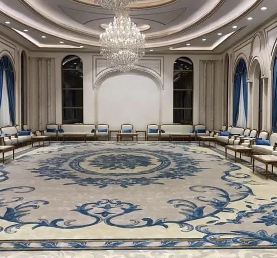 SGS Factory Luxury Commercial Hotel Villa Runner Cut Loop 5.5lb Bamboo Silk Wall to Wall Classic Handmade Wool Rug Home Hand Tufted Floor Carpet