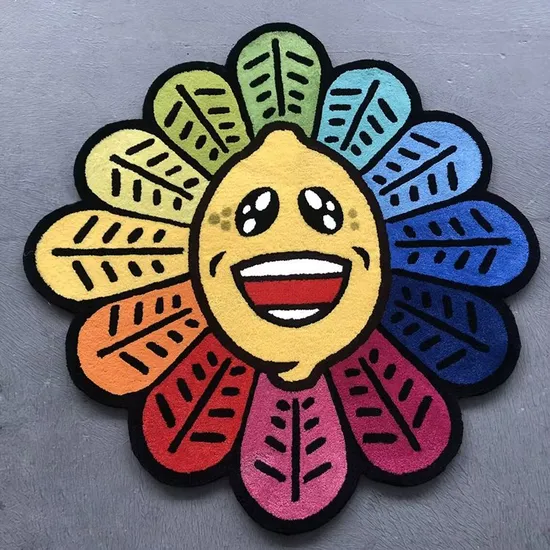 Custom Irregular Hand Tufted Floor Mats Cartoon Anime Rug Handmade Carpet Area Rug