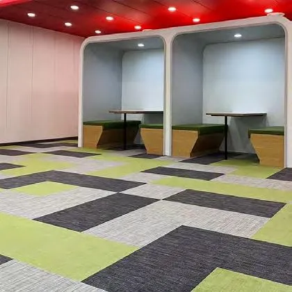 Carpet Factory Custom Wear-Resistant PVC Back Flat Weaving 3D Wall-to-Wall Floor Mat Vinyl Flooring Roll Carpet for Children′s Places