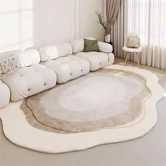Qingdao Factory Custom Colorful Cloud Door Mat Carpet Home Decorative Living Room Guest Room Textile Shaped Area Rug