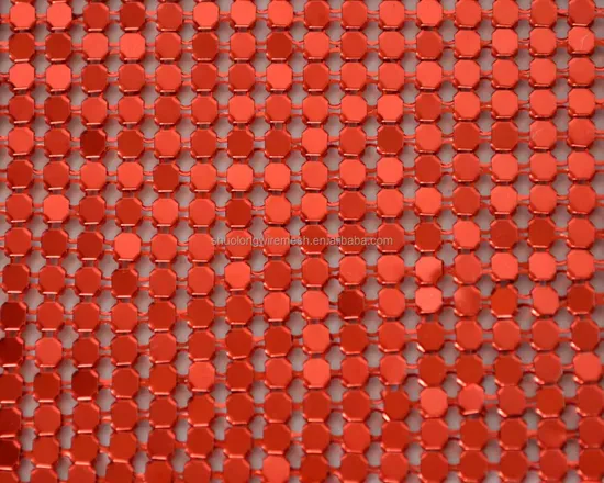 Curtains Cloth Fabric Shiny Decorative Mesh Colorful Luxury Flexible Metal Mesh