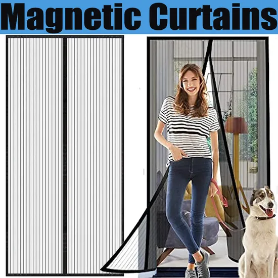 Summer Anti-Mosquito Magnetic Soft Screen Door Kitchen Bedroom Partition Curtains