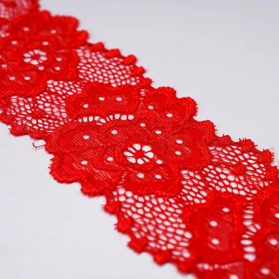 High Quality Stretch 90%Nylon 10%Spandex Lace Fabric for Underwear 6704