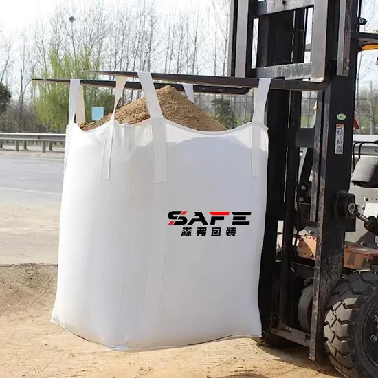 100% PP Virgin Polypropylene Bulk Jumbo Woven Ton FIBC Super Sand Sacks 1.5 Year Service Life Maxisacos OEM Factory FIBC Bag 1000kg Woven Jumbo Bag Price