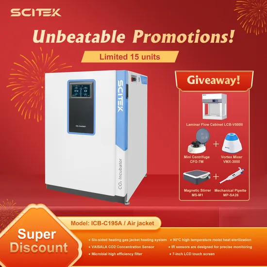 SCITEK RT+5~60Degree Laboratory Equipment Thermostatic Device CO2 Incubator