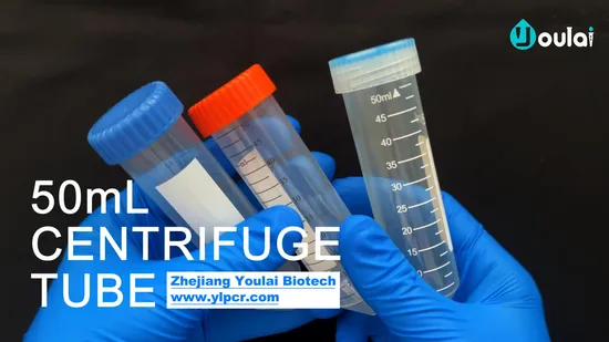 50ml Factory Price China Manufacturer Lab Conical Bottom Centrifuge Tubes with Color Cap