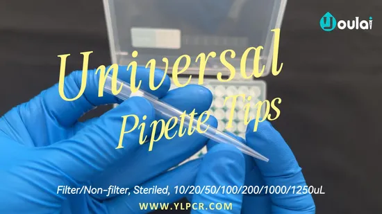 Ajustable Pipettor Universal Racked 1000/1250UL PP Material Plastic Pipette Tips