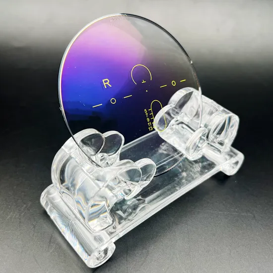 Rx Prescription 1.56 Photochromic Grey Blue Cutting Progressive Optical Resin Eyeglasses Lens