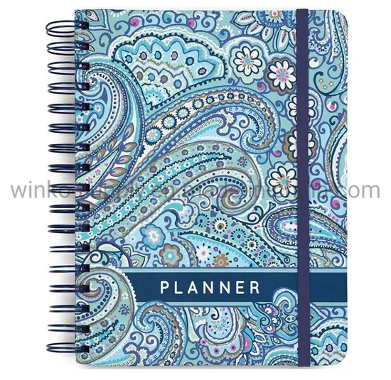 Customized A5 Hard Cover Spiral Bound Notebook