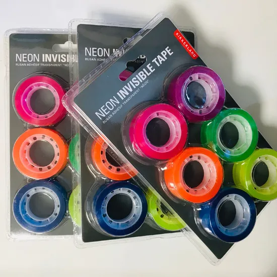 Neon Invisible Adhesive Tape for Office Supply