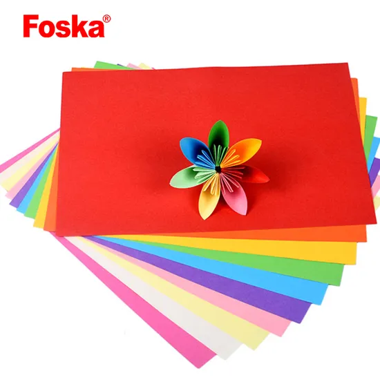 Foska Assorted Colors 100 and 250 PCS Crafting Decorating Cut-to-Size Print Sheets Double Sided Printing Colored Paper