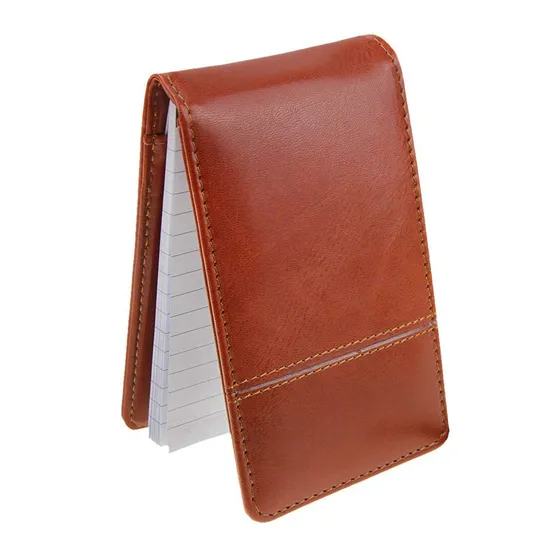 Creative Note Pad Portable A7 Jotter Custom Leather Memo Pad with Calculator