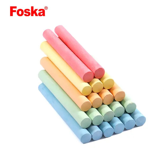 Foska 100PCS Dustless Nontoxic Standard Novelty Sidewalk School Chalk for Chalkboard