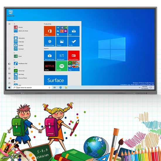 65 75 86 98 Inch Education and Conference Touch Display Smart Board Interactive Whiteboard