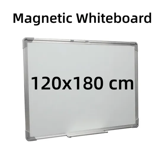 Dry Erase Boards Magnetic White Board Aluminum Framed Whiteboard Message Presentation White Board Wall Mounted Board for School Office Supplies-Silver 120X180cm