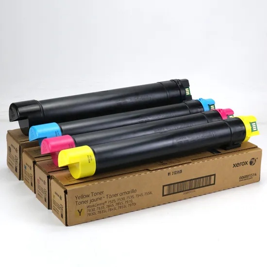 Original Color Toner Cartridge for Xerox 7525 7530 7535 7545 7556 7830 7835 7845 7855 7858 006r01513 006r01514 006r01515 006r01516