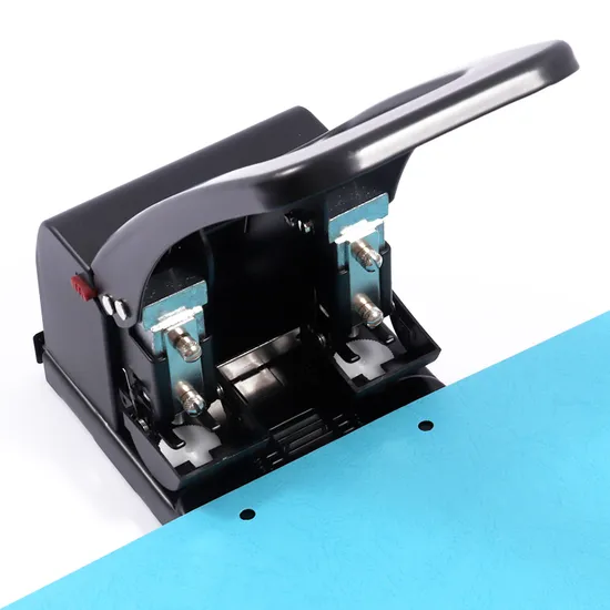 Foska 2 Hole Punch Heavy Duty 50% Effort Reduced 100-Sheet Metal Paper Two Hole Puncher with Detachable Metal Chip Tray