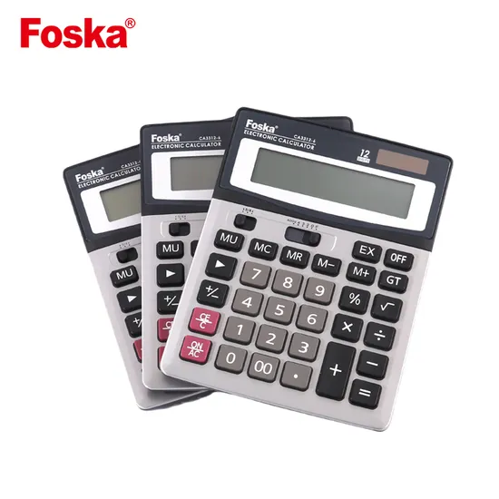 Foska Office Stationery Supplier Comfortable Touch Big Numbers Desktop Calculator for Office and Home with Big 4-Inch Display
