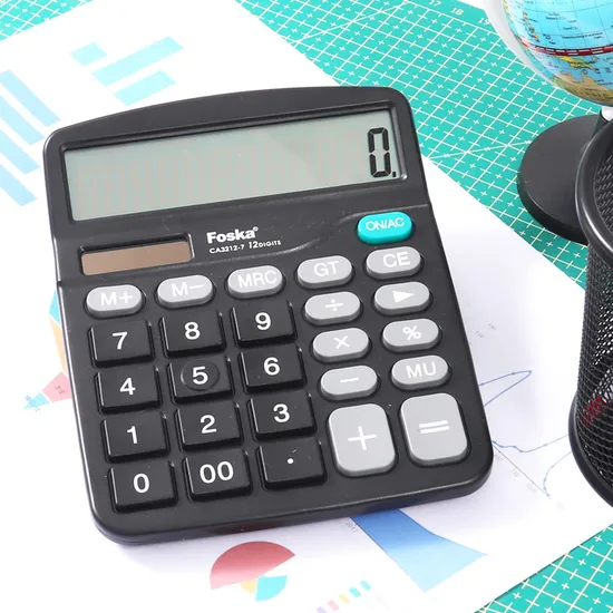 Foska Wholesales Student Learning Desktop 12 Digits Calculators for Office Supply
