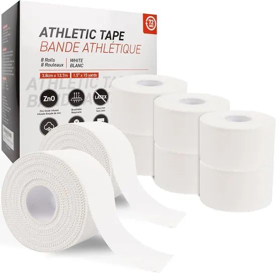 White Bulk Elastic Athletic Tape Ankle Wrist Injury Taping Protect and Prevent Injuries Sports Tape