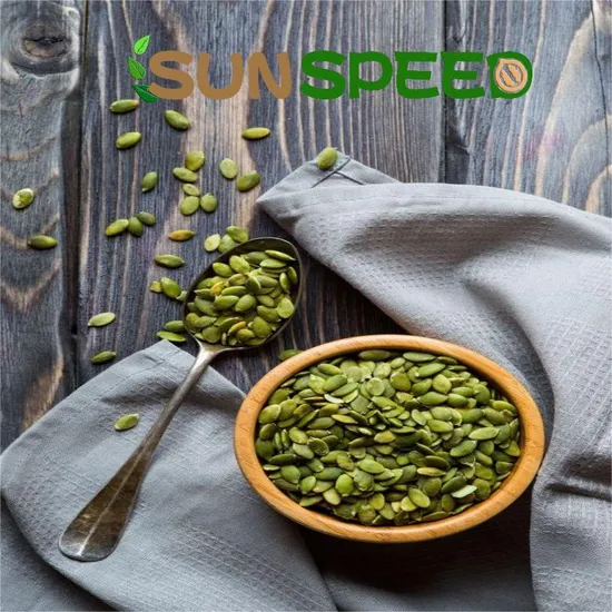 Green Pumpkin Seeds Raw Nuts Factory Supplier Inner Mongolia 2024 New Crop Without Shell Shine Skin/Snow White Pumpkin Seeds Kernels