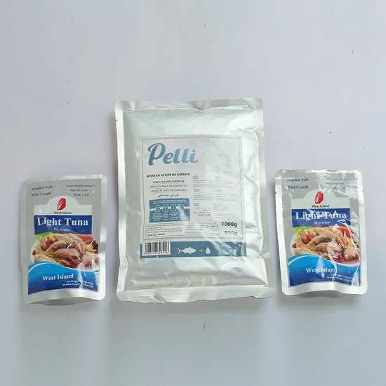 Large Pouch Tuna, 3000g Pouch Tuna Chunk in Brine OEM