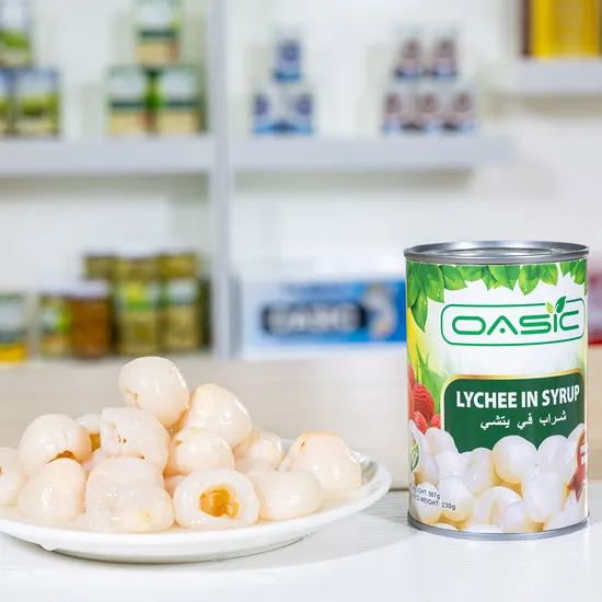 China Factory Canned Fruit ISO HACCP Standard OEM Lychee Canned in Light Syrrup with Customized Packaging