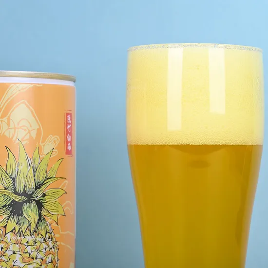 Kungfru Brand Non-Filtered Craft Beer of Pineapple Flavor 330ml 500ml 1000ml 2000ml Cans
