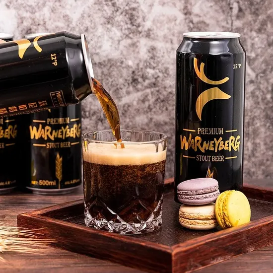 Top Quality 5% Alcohol 330ml 500ml OEM/ODM/Private Label Stout Black Craft Extra Strong Dark Wheat Beer for Export