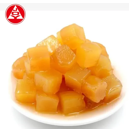 High Quality Food Candy Golden Yellow Colour Ginger Shavings in Syrup