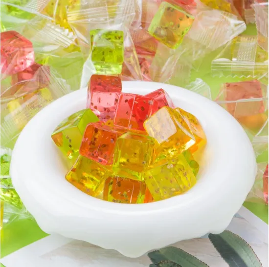 Chia Seed Cube Fruit Very Soft Sweet Candy