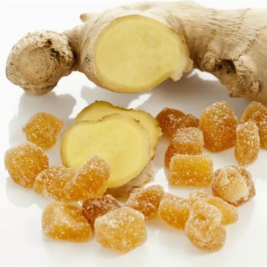 Food Candy Golden Yellow Colour Cane Sugar Crystallized Ginger with Factory Price
