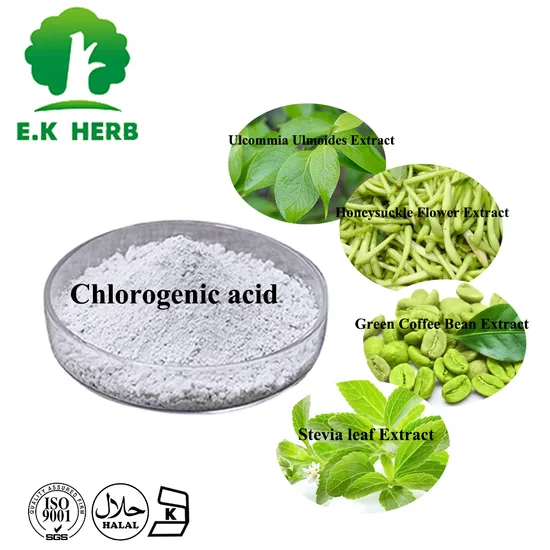 E. K Herb ISO Halal Certified Natural Eucommia Ulmoides Extract Honeysuckle Extract Green Coffee Bean/ Stevia Leaf Extract Chlorogenic Acid Eucommia Extract