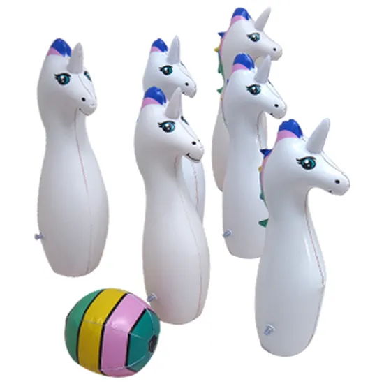 Outdoor Garden Play Toys Inflatable Unicorn Bowling Set Toys