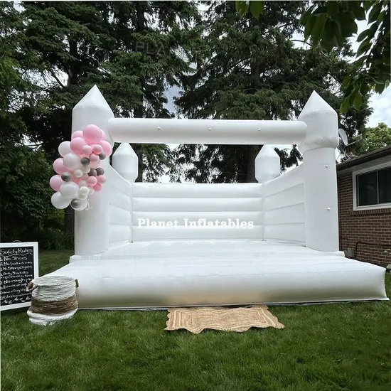 Hot Popular Commercial Party Birthday Events Bouncy Castle White Inflatable Bounce House