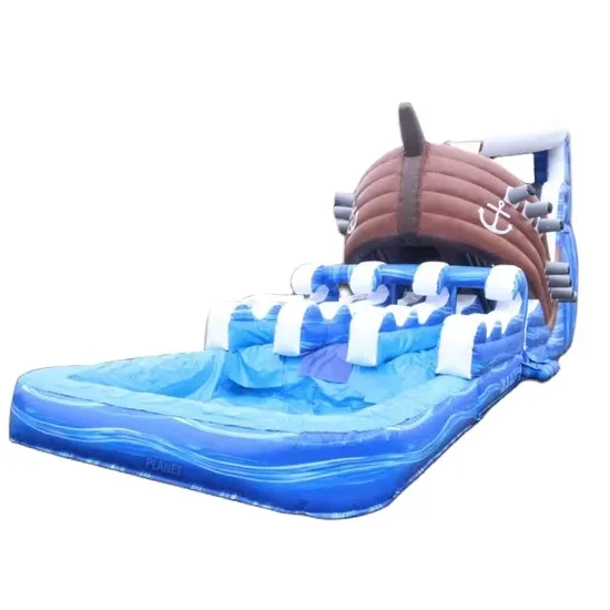 Commercial Large Adult Slide Double Lanes Inflatable Water Slide