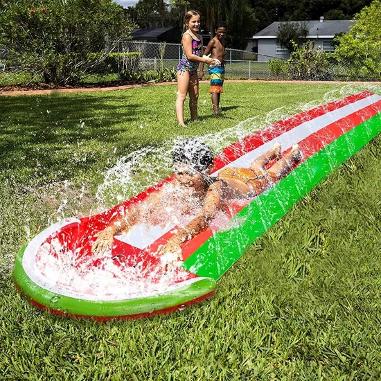 Outdoor Garden Summer Inflatable Watermelon Splash Sprinkler Water Slide