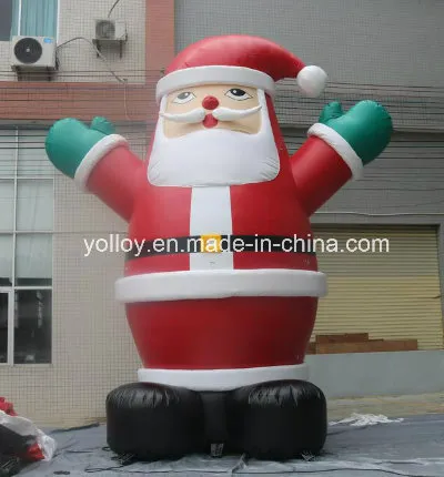 Huge Santa Clause with Gift Inflatable for X′ Mas Decoration 10-40FT
