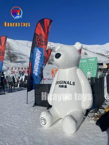 Outdoor Advertising Inflatable Doggie Bear Moving Cartoon for Opening Ceremonies or Promotion Events
