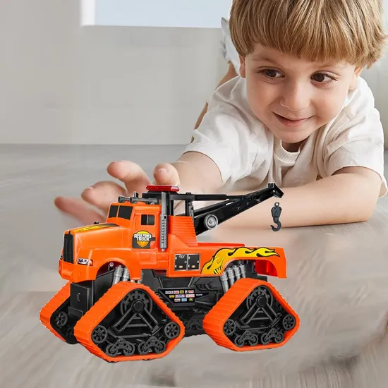 Custom 1/10 Scale Construction Vehicle Toy Baby Slide Car Toy Plastic Truck Childen Kid Boy Toy Pull Back Inertial Car Military Hummer Toy