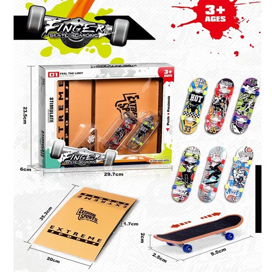 Wholesale Random Fingertips Movement Finger Toy Set Mini Fingerboard Finger Skate-Boards Toy