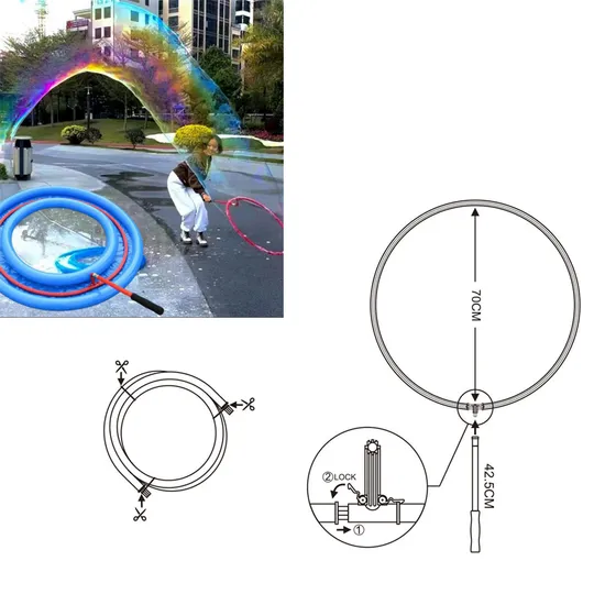 QS Summer Outdoor Family Play or Sand Beach Party Large Bubble Color Set Toys with Ab Concentrated Bubble Liquid 250ml for Kids Toys