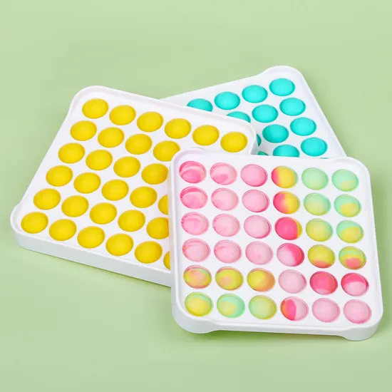 Kids Silicone Acupressure Relieve Anxiety Sensory Simple Push Pops Bubble Fidget Sensor Toy Set Pops Fidget Toys