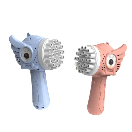 Wholesale Electric Toy Angel Hammer Bubble Wand Gun Toy Plastic Toy Funny Kid Children Bubble Set Toy Summer Outdoor Toy with 2 Colors Mixed