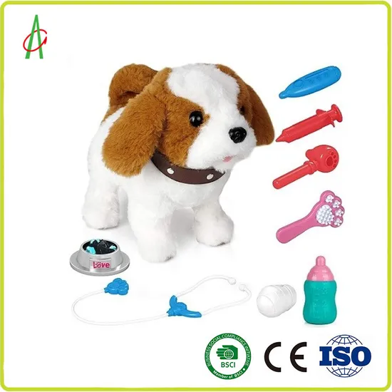 9.8 Inches Baby Kids Music Customized Interactive Musical Walking Soft Barking Singing Plush Stuffed Toy