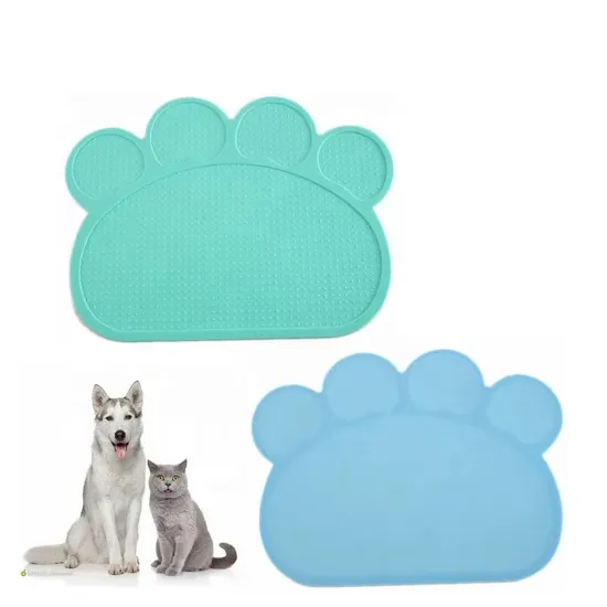Eco-Life Anti-Spill Silicone Pet Mat for Cats and Dogs Feeding Bowls