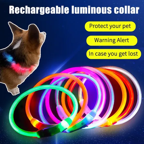 USB Rechargeable Pet Glow Collar