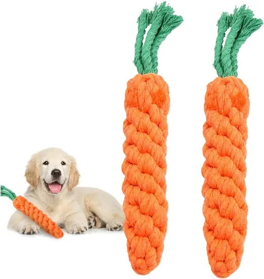 Wholesale Carrot Shaped Ropes Pet Toys for Dog Molar Biting & Playing