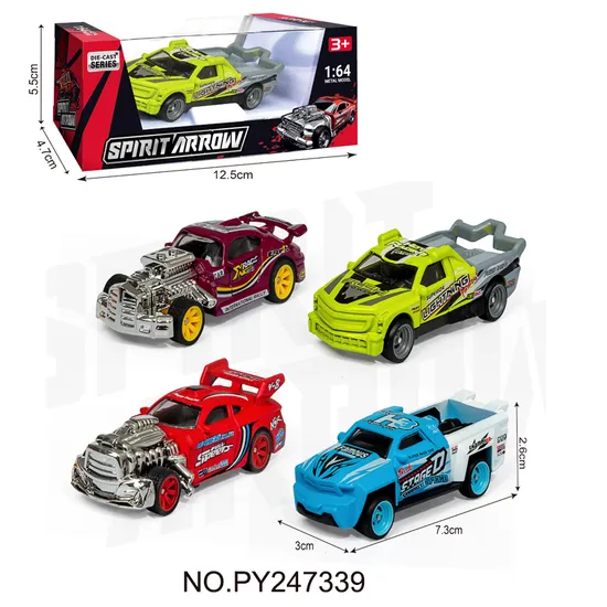 Alloy Sliding Racing Vehicle 1: 64 Metal Car Die-Cast Car Toy Blister Card Customized Packaging
