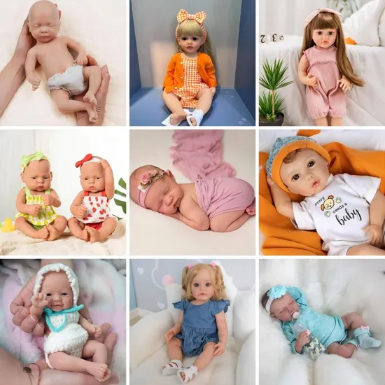 Wholesale Price OEM Manufacturer 18/20/22 Inch Realistic Lifelike Real Vinyl Newborn Soft Full Solid Silicone Body Personalized Custom Reborn Baby Dolls Factory